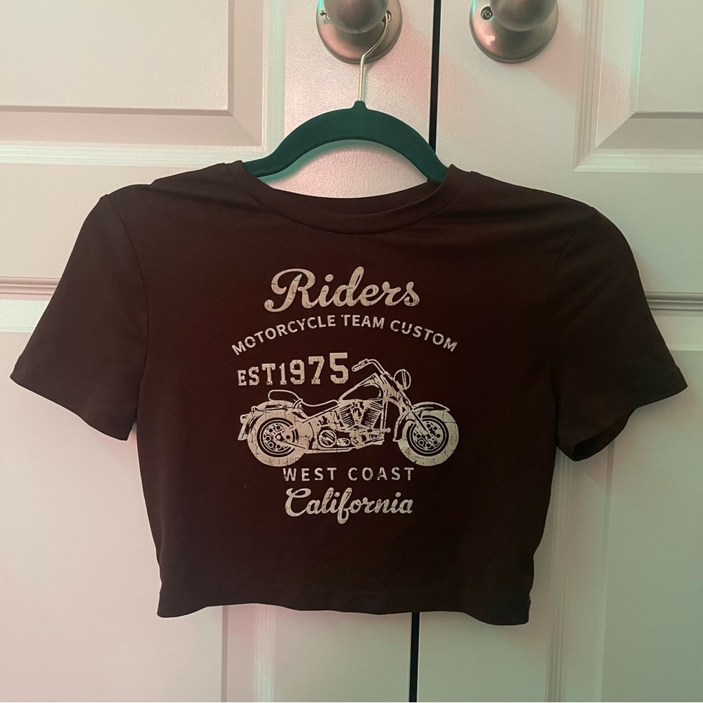 SHEIN Riders Motorcycle Team Custom Women’s Crop Top